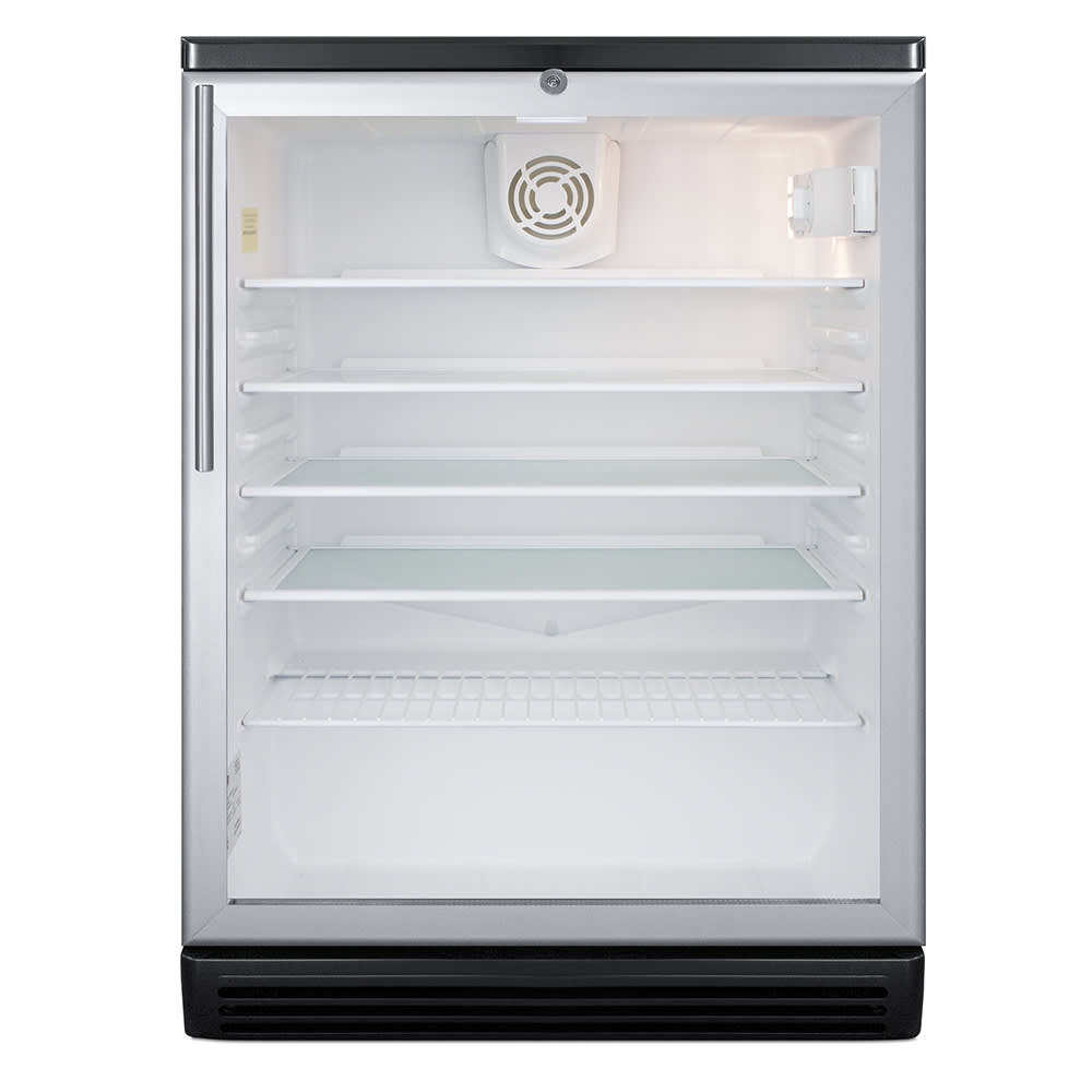 Summit SCR600BGLHV 23 5/8" W Undercounter Refrigerator w/ (1) Section & (1) Door, 115v