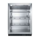 Summit SCR610BL 24" Bar Refrigerator - 1 Swinging Glass Door, Black, 115v thumbnail 2
