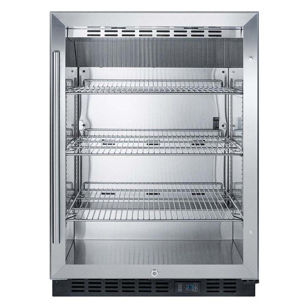 Summit SCR610BLCSS 23 5/8" W Undercounter Refrigerator w/ (1) Section & (1) Door, 115v