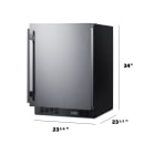 Summit SCR610BLSD 23 5/8"W Undercounter Refrigerator w/ (1) Section & (1) Door, 115v thumbnail 8