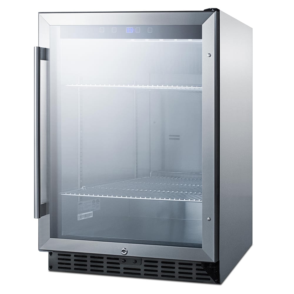 Summit SCR611GLOS 23 5/8" W Undercounter Refrigerator w/ (1) Section & (1) Door, 115v