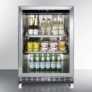 Summit SCR611GLOSRI 5 cu ft Outdoor Refrigerator w/ Glass Door - Stainless, 115v thumbnail 3