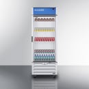 Accucold 29 7/8" SCRR Series One Section Glass Door Merchandiser - (1) Right Hinge Door, White, 115v (SCRR261G) thumbnail 4