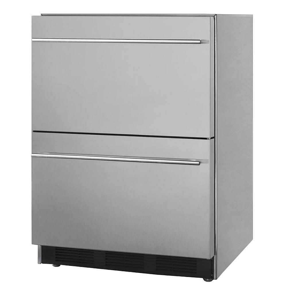 Summit SP6DBS2D7ADA 24" W Undercounter Refrigerator w/ (1) Section & (2) Drawers, 115v