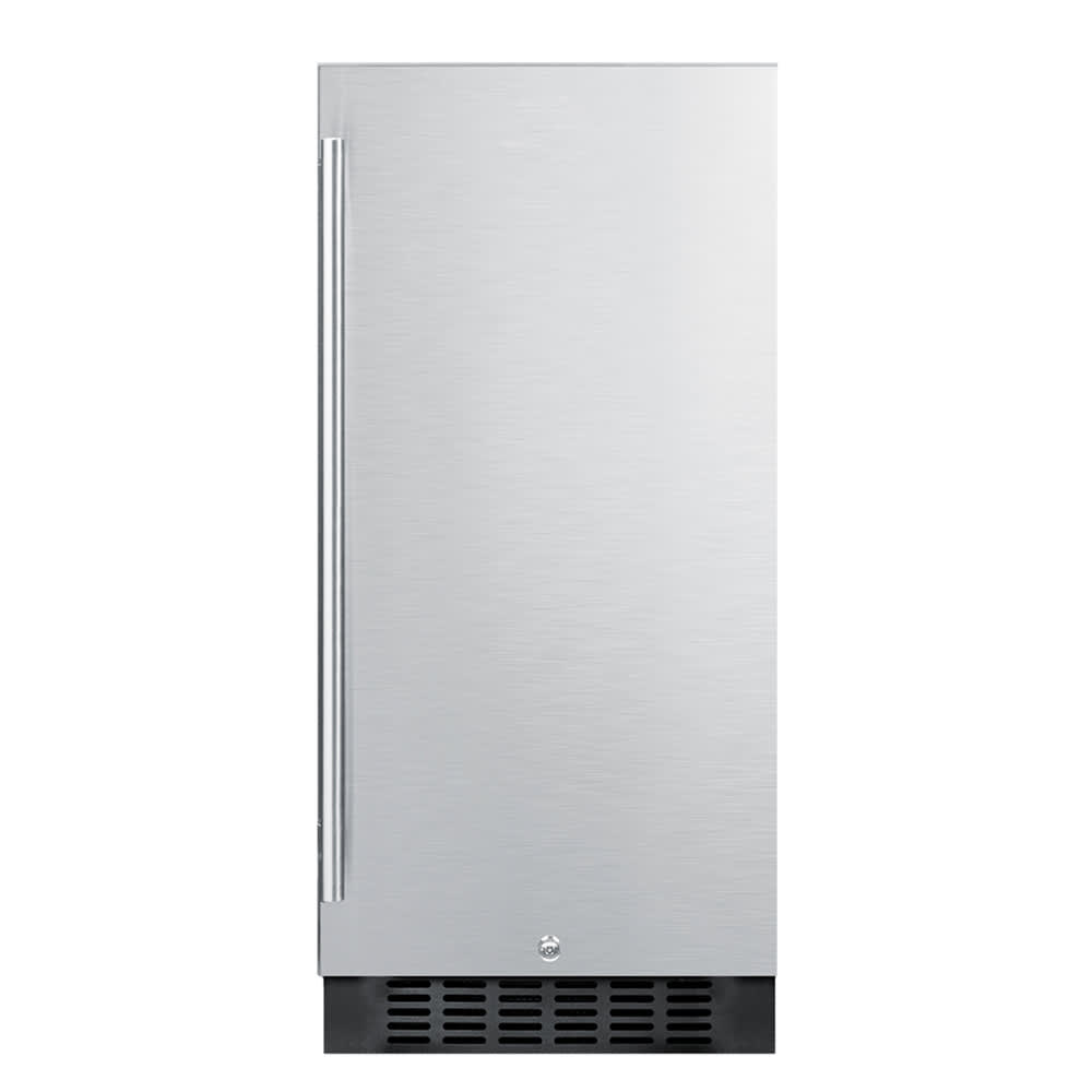 Summit SPR316OS 15"W Undercounter Outdoor Refrigerator w/ (1) Section & (1) Solid Door - Stainless Steel, 115v