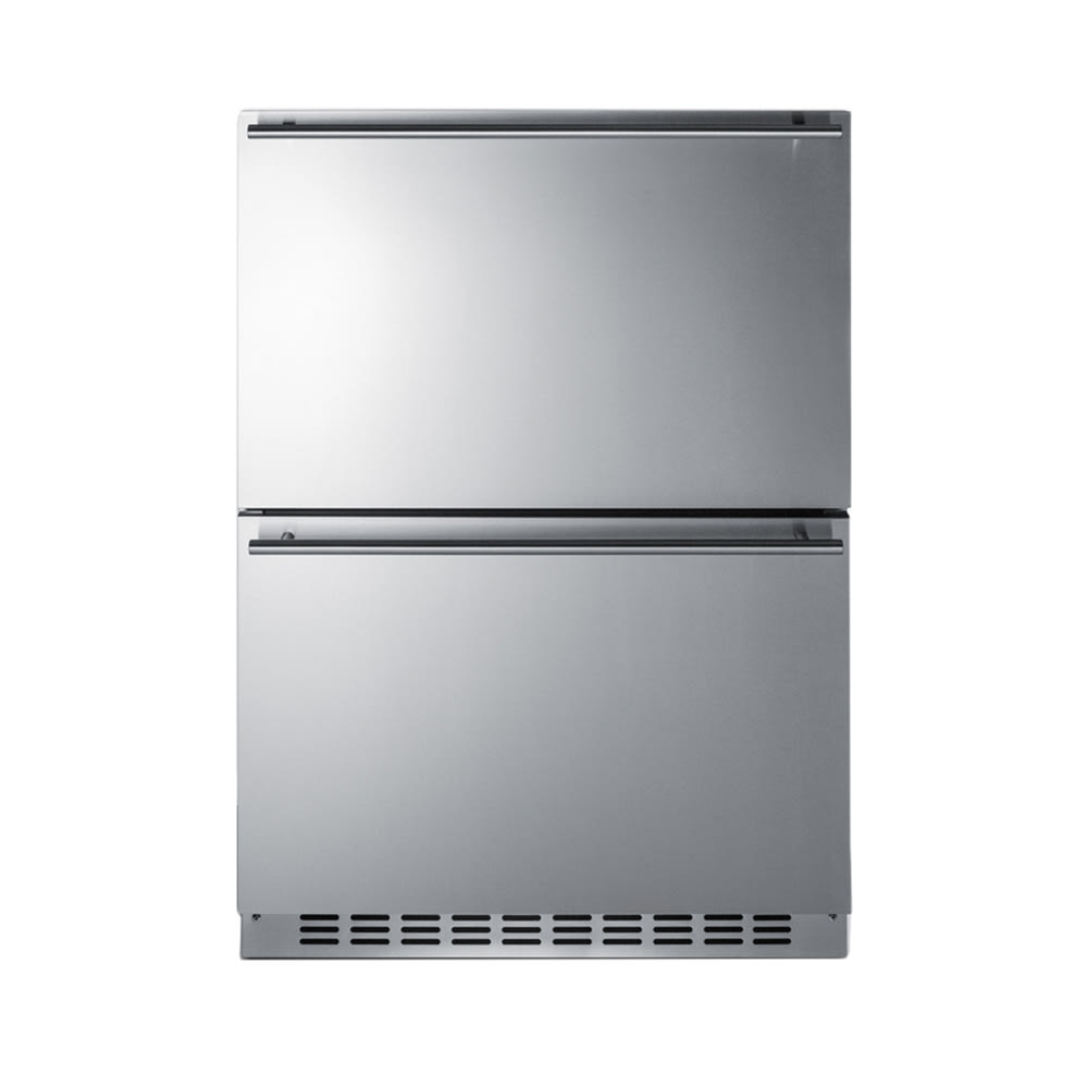 Summit SPRF34D 23" W Undercounter Refrigerator Freezer w/ (1) Section & (2) Drawers, 115v
