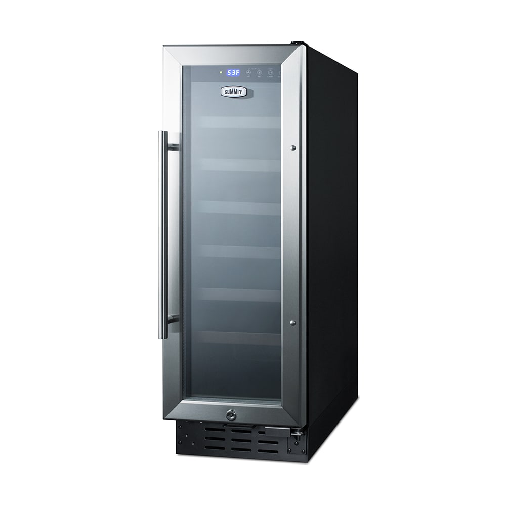 Summit SWC1224B 11 7/8" One Section Wine Cooler w/ (1) Zone - 21 Bottle Capacity, 115v