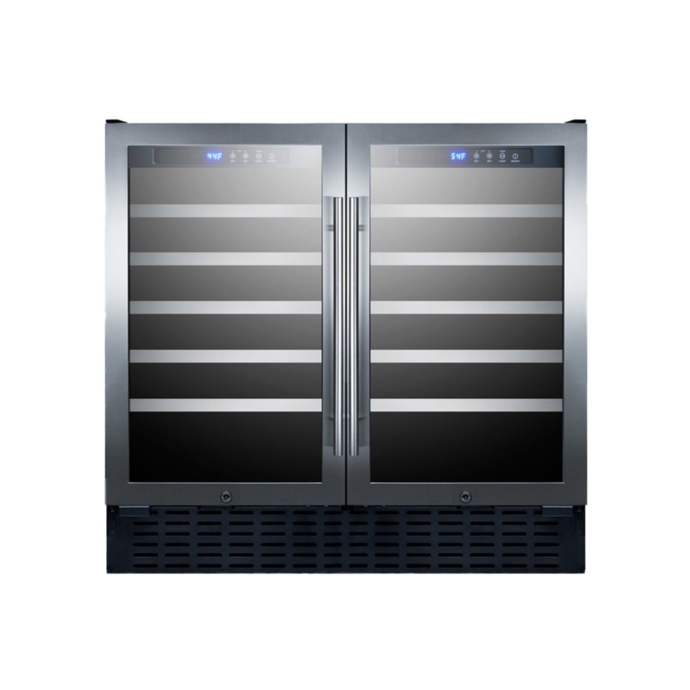 Summit SWC3668ADA 35 3/8" Two Section Wine Cooler w/ (2) Zones - 68 Bottle Capacity, 115v