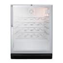 Summit SWC6GBLCSS 24" One Section Wine Cooler w/ (1) Zone - 30-Bottle Capacity, 115v thumbnail 2