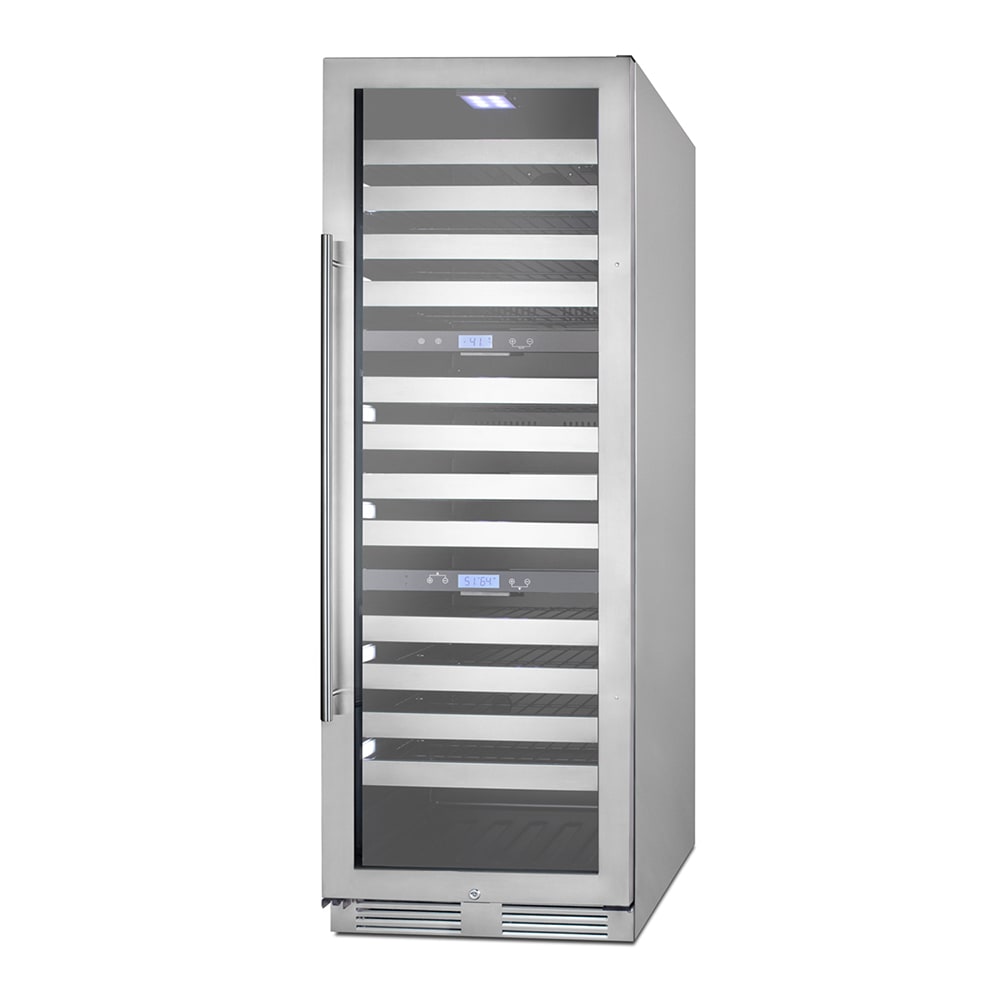 Summit SWCP1988TCSS 23 5/8" One Section Wine Cooler w/ (3) Zones - 149 Bottle Capacity, 115v