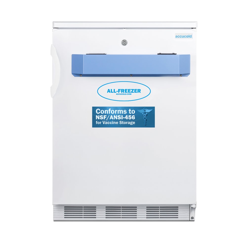 Accucold 23 5/8" Undercounter Vaccine Freezer - Probe Hole, White, 115v (VT65MLVAC456)