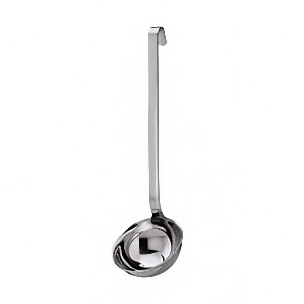 Rosle 13.6" Ladle w/ 7.8-oz Capacity & Pouring Rim, Hooked Handle, Stainless (10010)