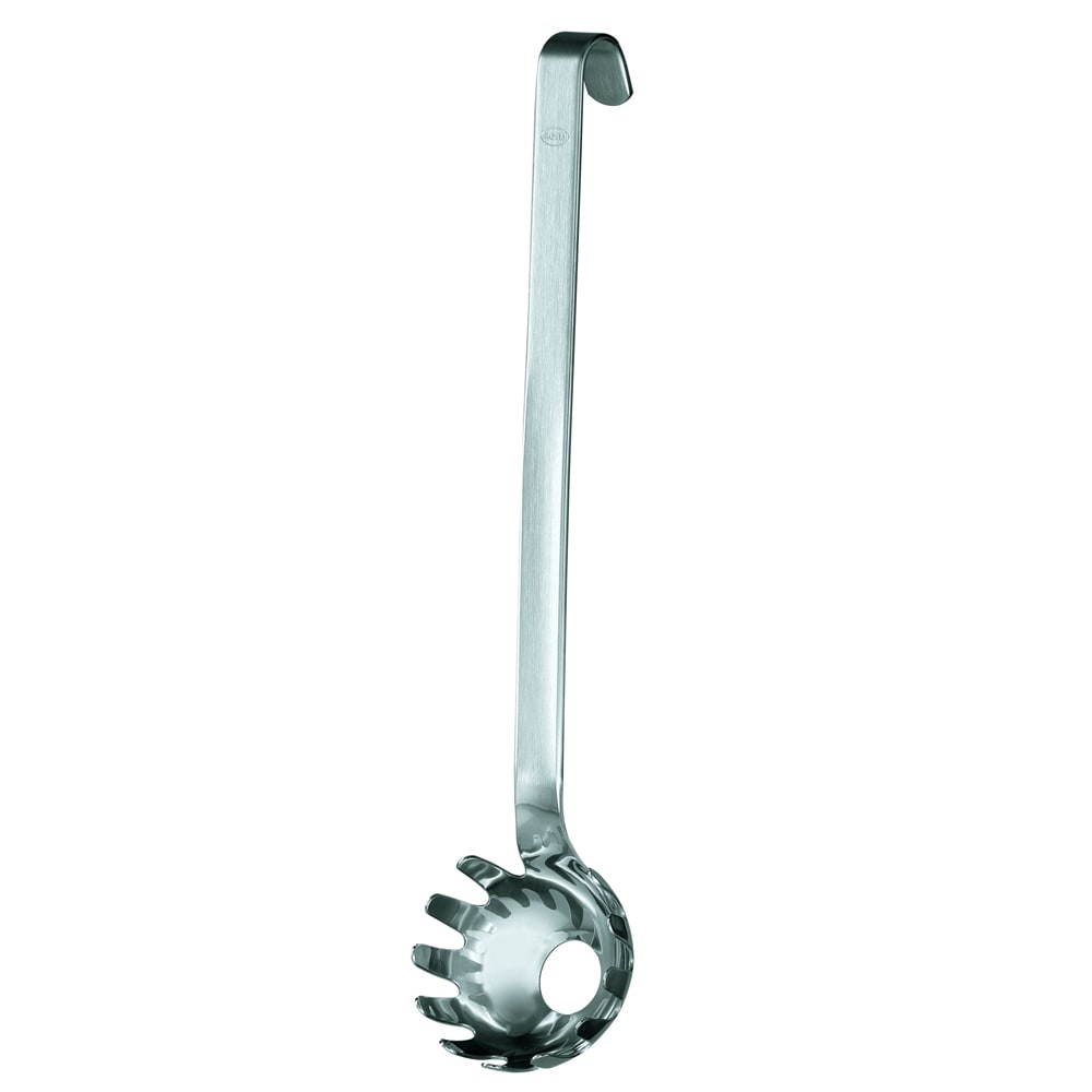 Rosle 11.6" Spaghetti Spoon w/ Hooked Handle, 2.8" Round, Stainless (10087)