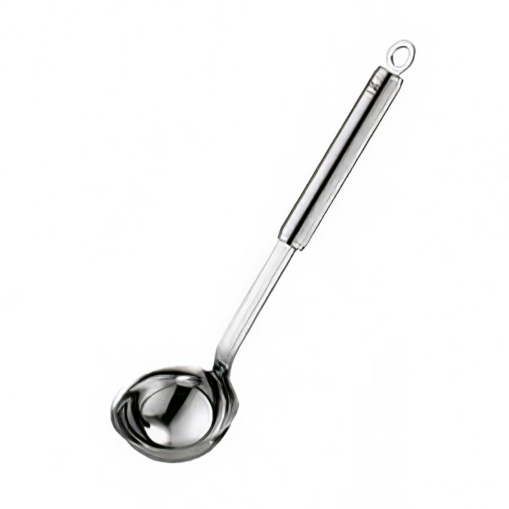 Rosle 13.2" Ladle w/ 5.4-oz Capacity & Pouring Rim, Round Handle, Stainless (10609)