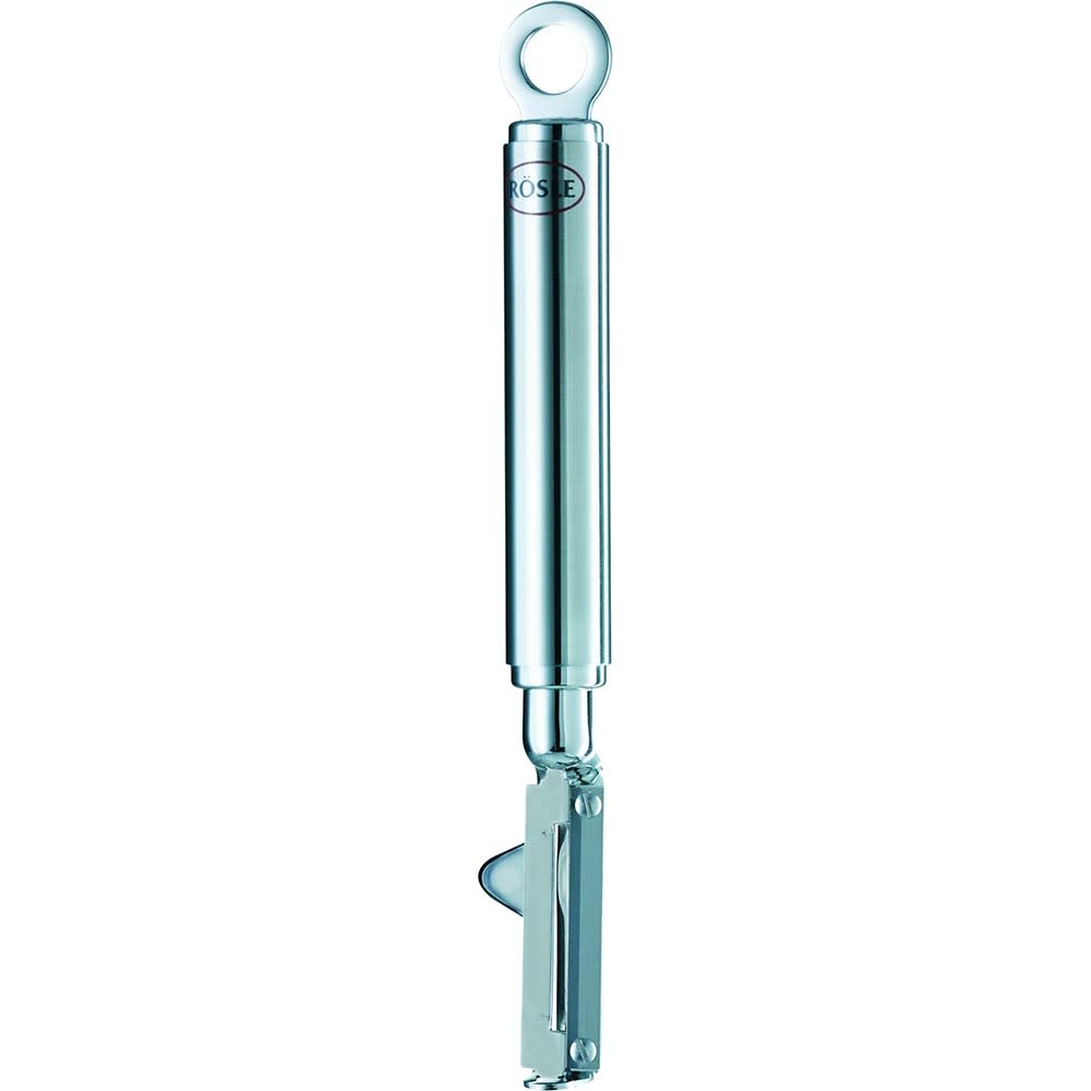 Rosle 7 1/2" Swivel Left Hand Peeler w/ Round Handle, Stainless (12734)