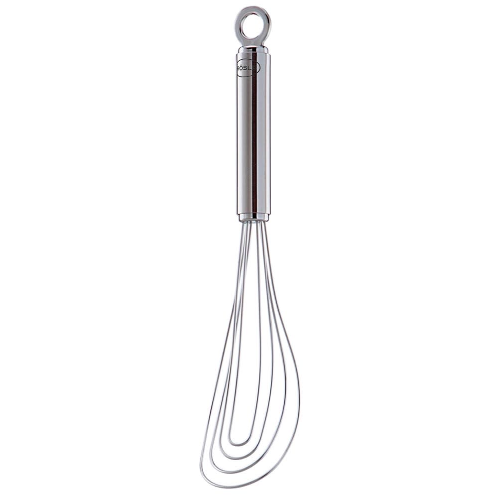 Rosle 8.7" Flat Whisk w/ Round Handle & 8-Wires, Stainless (95651)