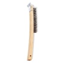 American Metalcraft 1347 Wire Brush w/ Handle & Tempered Tufts, Steel/Wood thumbnail 3