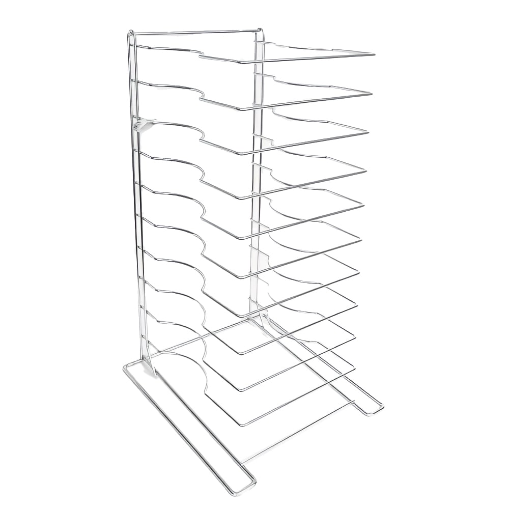 American Metalcraft 19033 Pizza Pan Rack w/ 11 Shelf Capacity for 16" To 23" Pan, Chrome/Steel