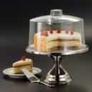 American Metalcraft 19SET 13 1/2" Cake Stand w/ Break Resistant Cover, Bright Finish, Clear/Stainless thumbnail 2
