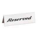 American Metalcraft 2600 "Reserved" Table Tent Sign - 2" x 6", White/Black thumbnail 3
