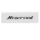 American Metalcraft 2601H "Reserved" Table Tent Sign - 2" x 6", White/Black thumbnail 2