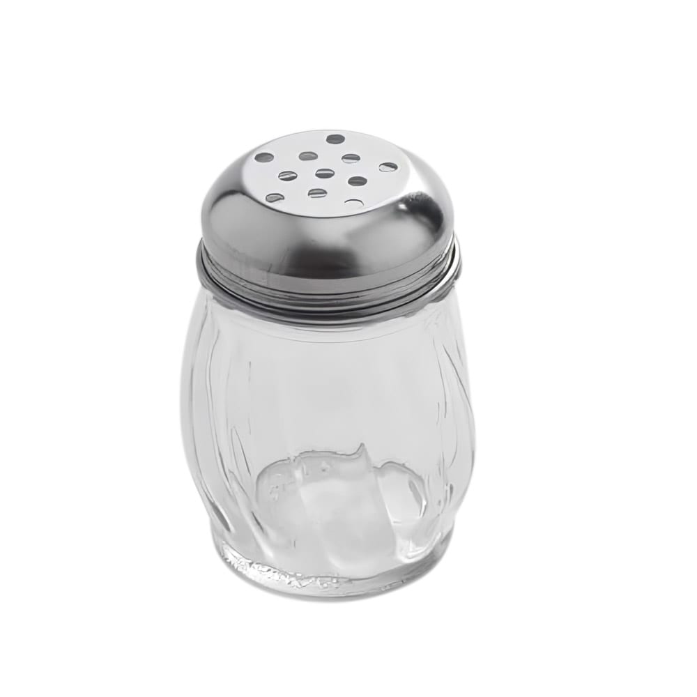 American Metalcraft 3306 Cheese Shaker w/ 6 oz Capacity & Top, Glass/Stainless