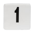 American Metalcraft 450 Tabletop Number Cards - #1 50, 4" x 4", White/Black thumbnail 2
