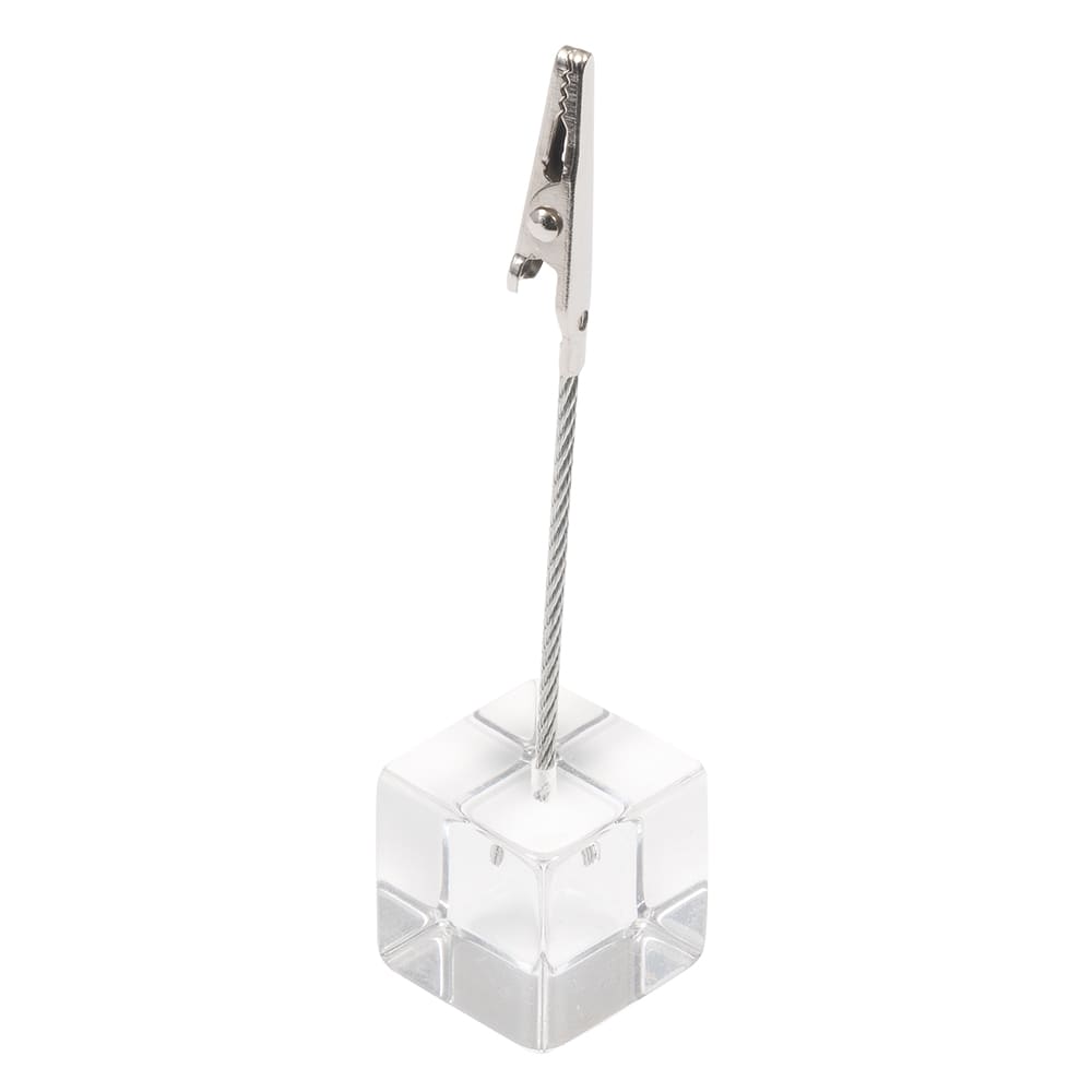 American Metalcraft ACH1 4 1/4" Tabletop Menu Card Holder - Acrylic