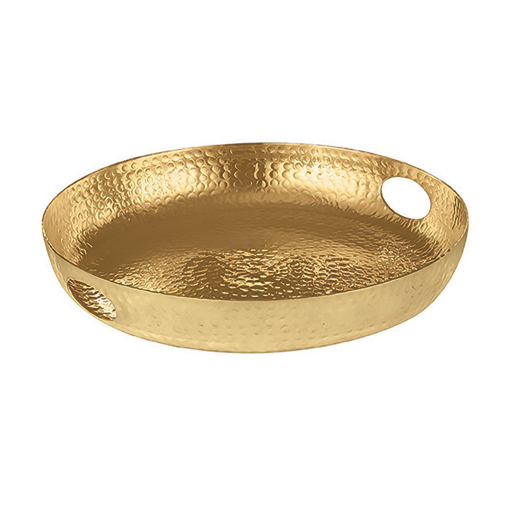 American Metalcraft ATHG16 16" Round Beverage Tray, Aluminum, Gold