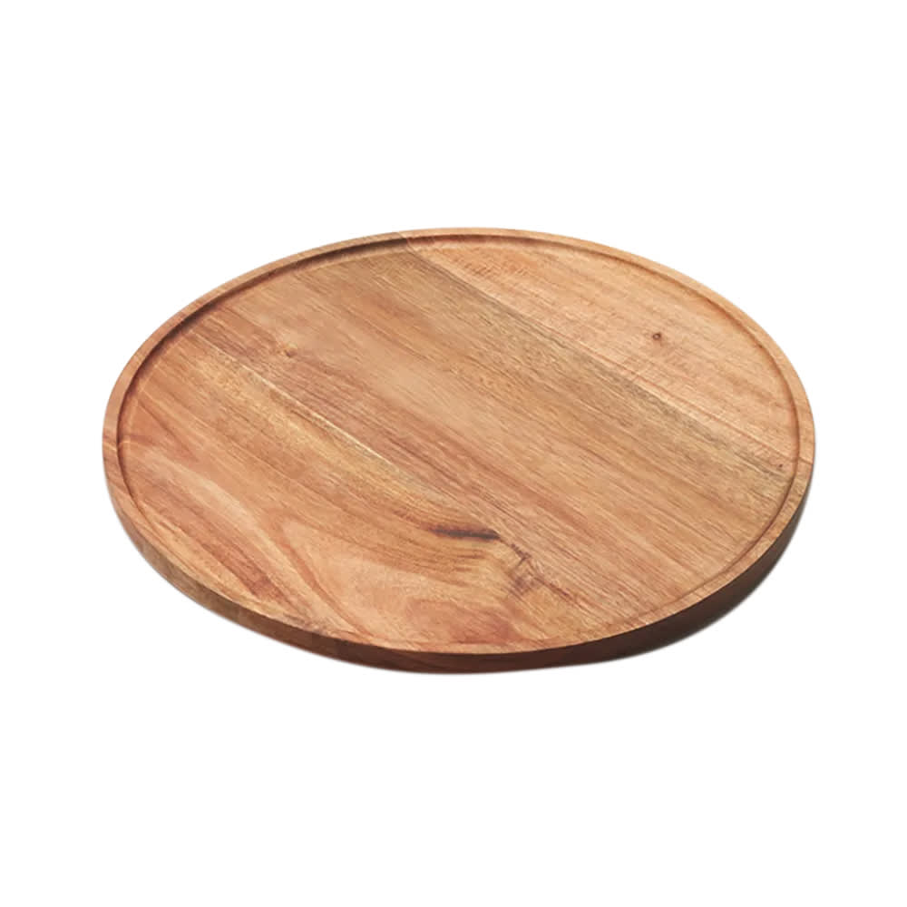 American Metalcraft ATP14 14" Round Serving Board - Acacia Wood
