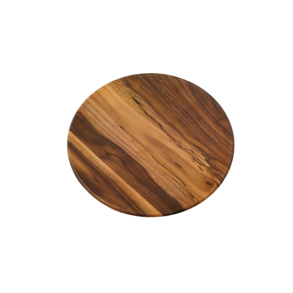 American Metalcraft AWM14 13 1/2" Round Serving Board - Melamine, Acacia Wood