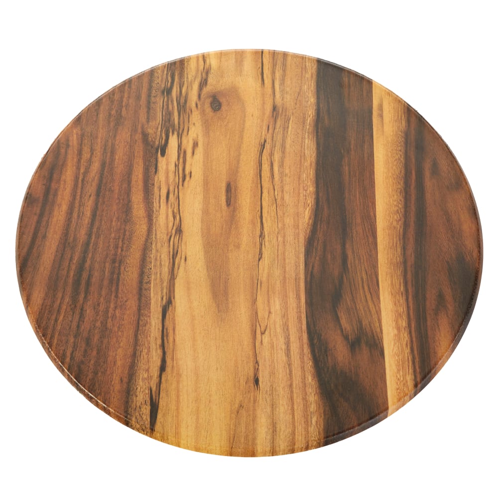 American Metalcraft AWM171 17 1/4" Round Serving Board - Melamine, Acacia Wood