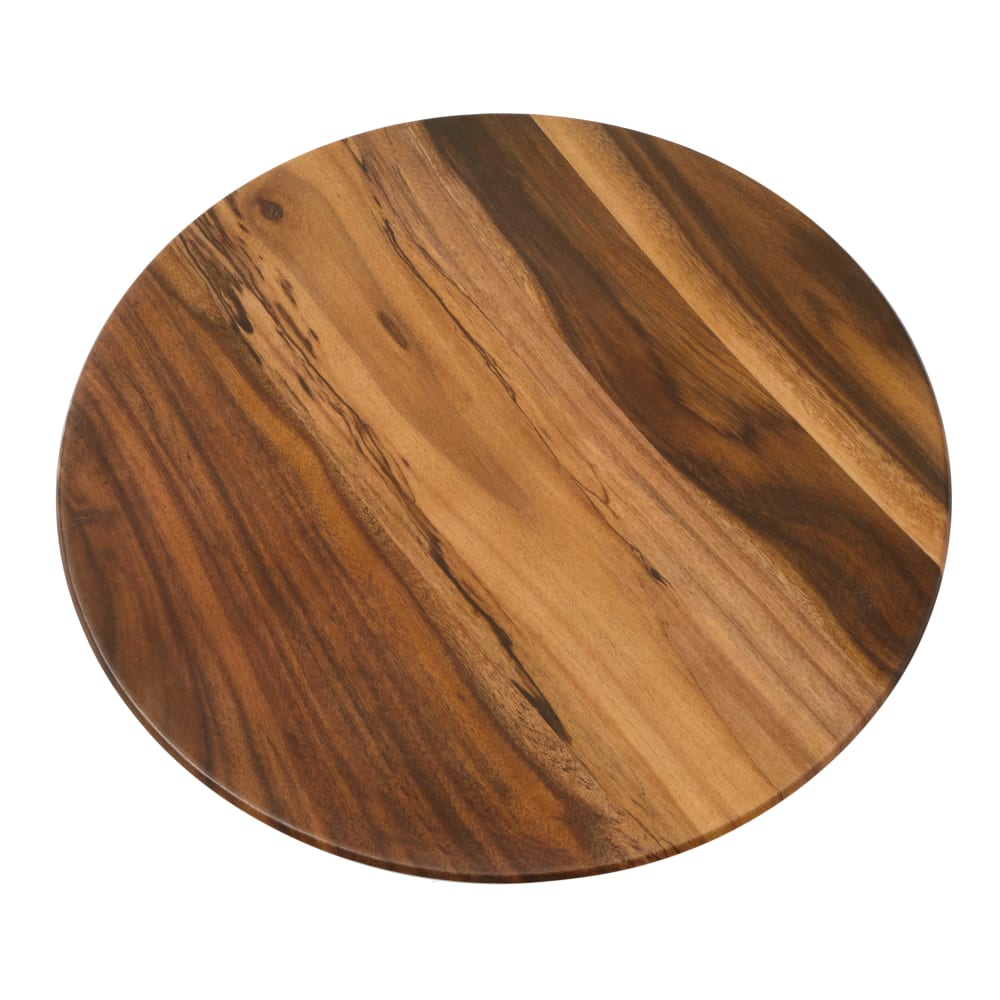 American Metalcraft AWM21 21 1/2" Round Serving Board - Melamine, Acacia Wood