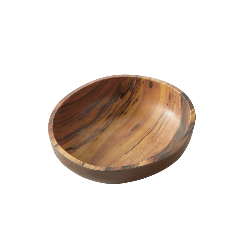 American Metalcraft AWMB11 97 oz Round Melamine Serving Bowl, Acacia Wood