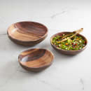 American Metalcraft AWMB12 137 oz Round Melamine Serving Bowl, Acacia Wood thumbnail 2