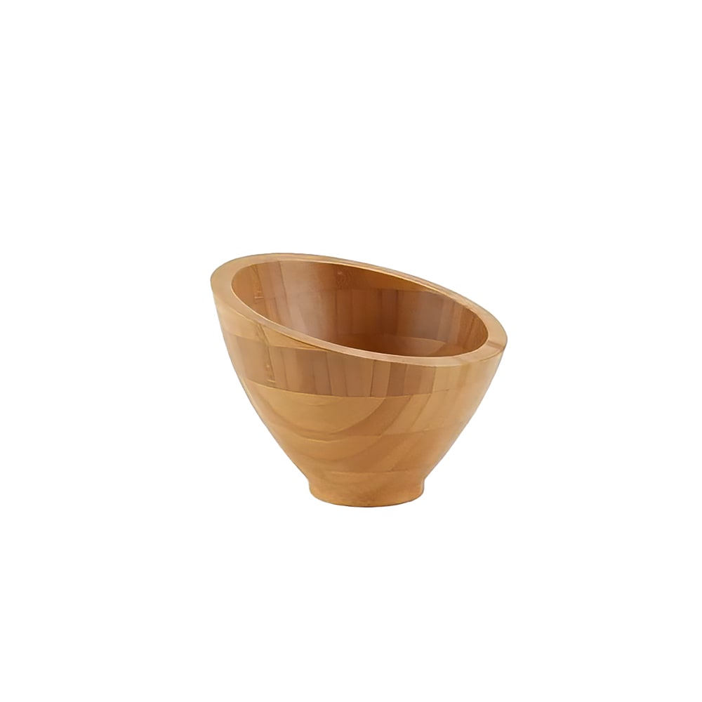American Metalcraft BAMSL52 8 oz Round Angled Bowl, Bamboo