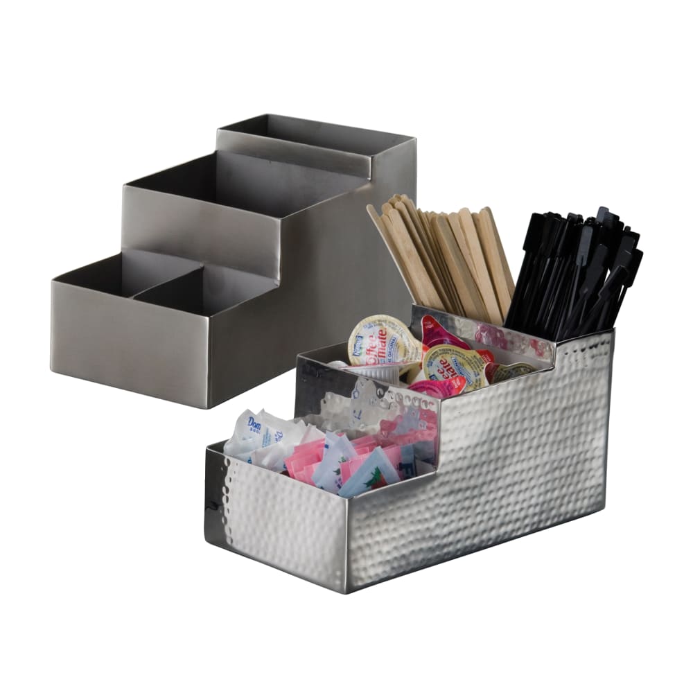 American Metalcraft BARS5 4 Compartment Bar Organizer, Satin/Stainless