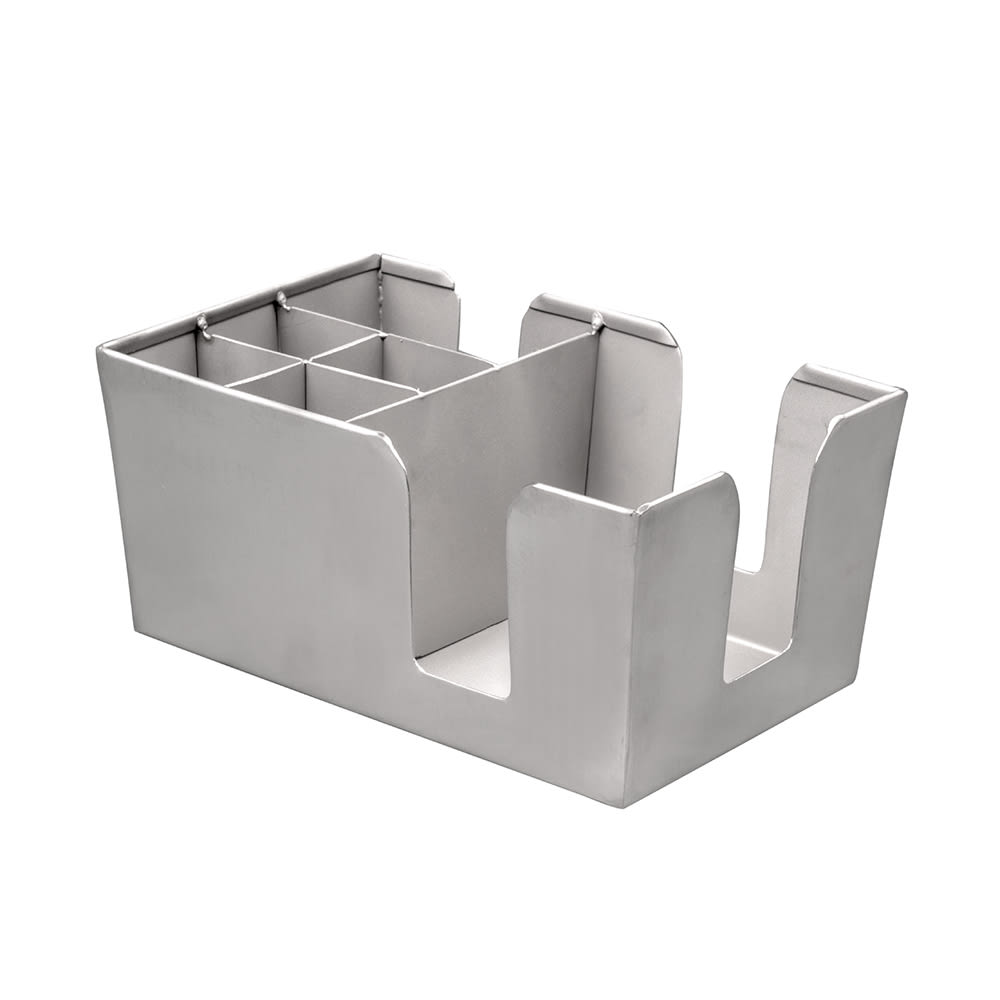 American Metalcraft BARS7 6 Compartment Bar Organizer, Satin/Stainless
