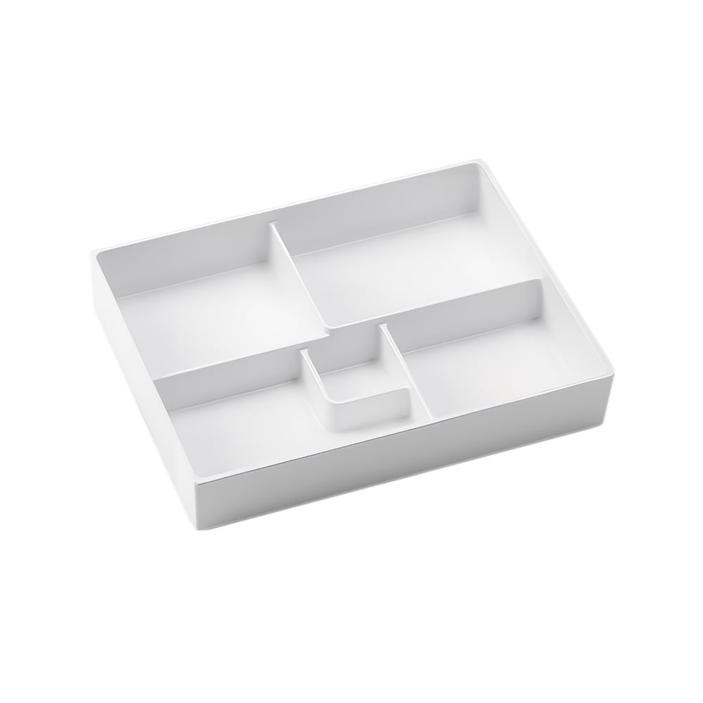 American Metalcraft BB5WH Bento Box w/ (5) Compartments - 10 4/5" x 8 1/4", Plastic, White