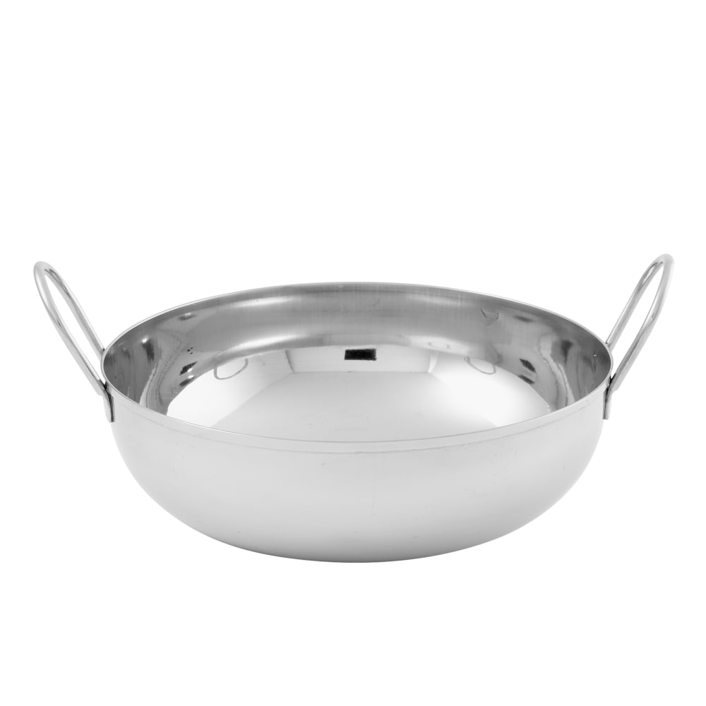 American Metalcraft BD87 8" Round Balti Dish w/ 62 oz Capacity, Doubled Handle, Mirror Finish, Stainless