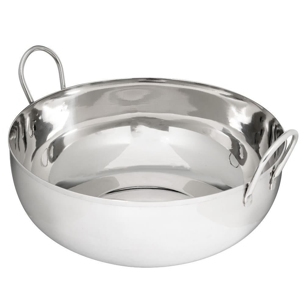 American Metalcraft BD93 9" Round Balti Dish w/ 105 oz Capacity, Double Handled, Mirrored, Stainless