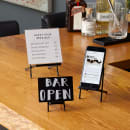 American Metalcraft BDS2 3 2/5" Tabletop Menu Card Holder - Metal, Black thumbnail 2