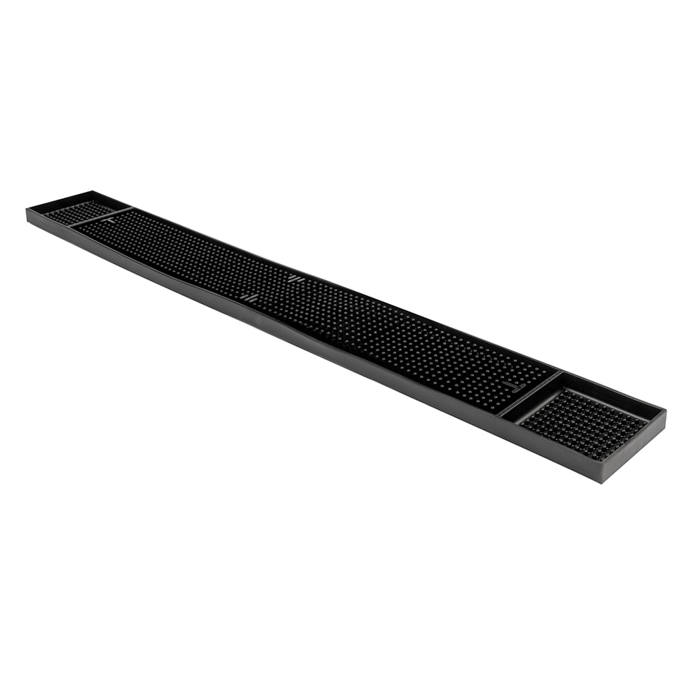 American Metalcraft BLM24 Rectangular Bar Mat - 27" x 3 1/4", Rubber, Black