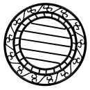 American Metalcraft BLSB80 8" Bread Basket w/ Scroll Design, Wrought Iron/Black thumbnail 2