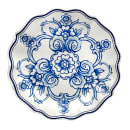 American Metalcraft BLUP8 8 3/4" Round Melamine Salad Plate, Blue/White thumbnail 2