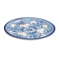 American Metalcraft BLUP8 8 3/4" Round Melamine Salad Plate, Blue/White thumbnail 6