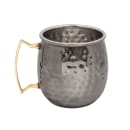 American Metalcraft BM16H 16 oz Moscow Mule Mug - Black Hammered, Stainless thumbnail 2