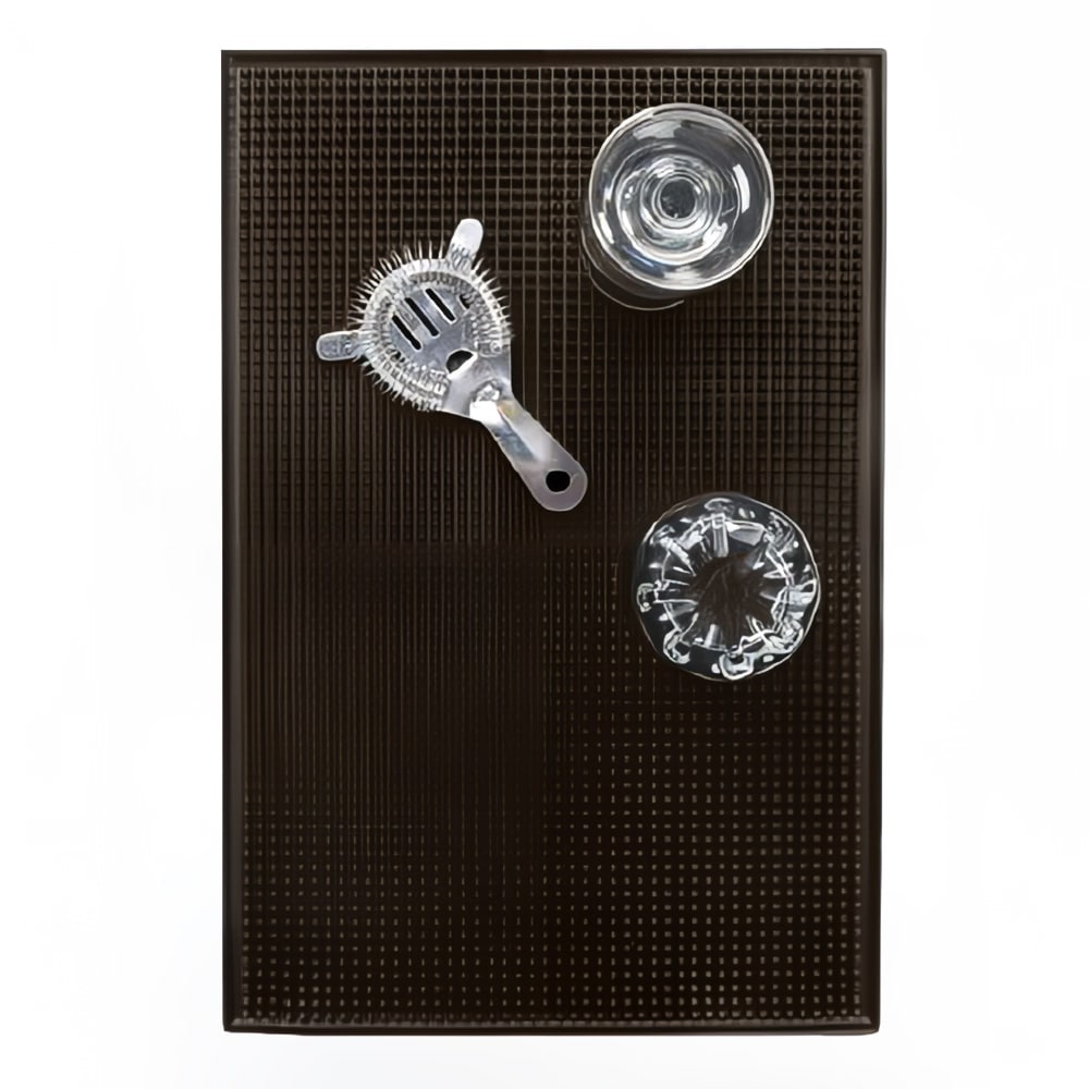 American Metalcraft BROWNBM1218 Rectangular Bar Mat - 18" x 12", Rubber, Brown