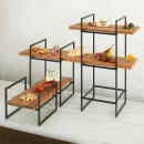 American Metalcraft BRT2 10" Square Display Riser - 16 1/2"H, Black Twilight thumbnail 2