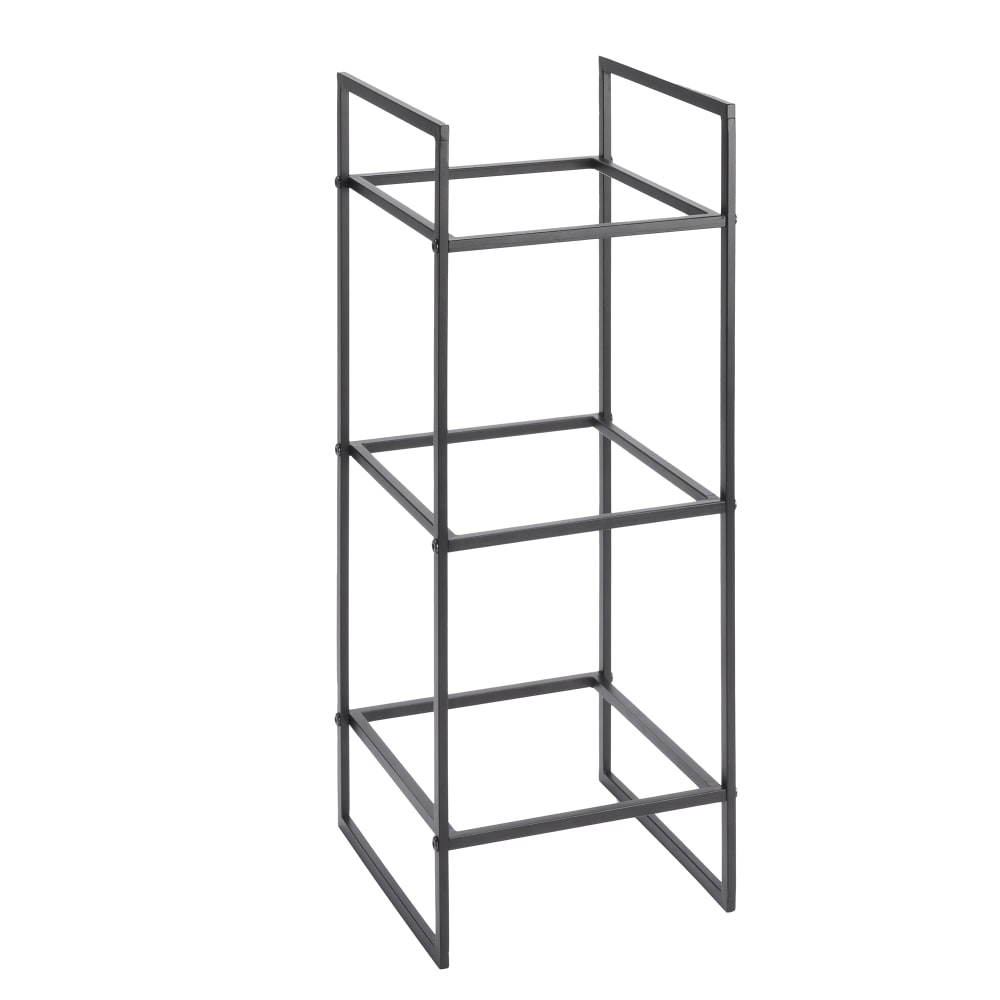 American Metalcraft BRT3 10" Square Display Riser - 25 1/2"H, Black Twilight